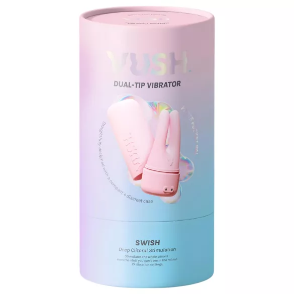 Vush Pop Swish - nabíjateľný vodotesný stimulátor klitorisu - ružový