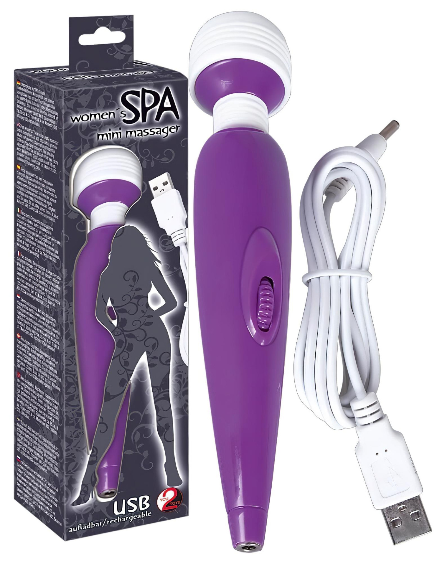 / You2Toys - SPA Wand - akumulátorový masážny vibrátor (fialový)