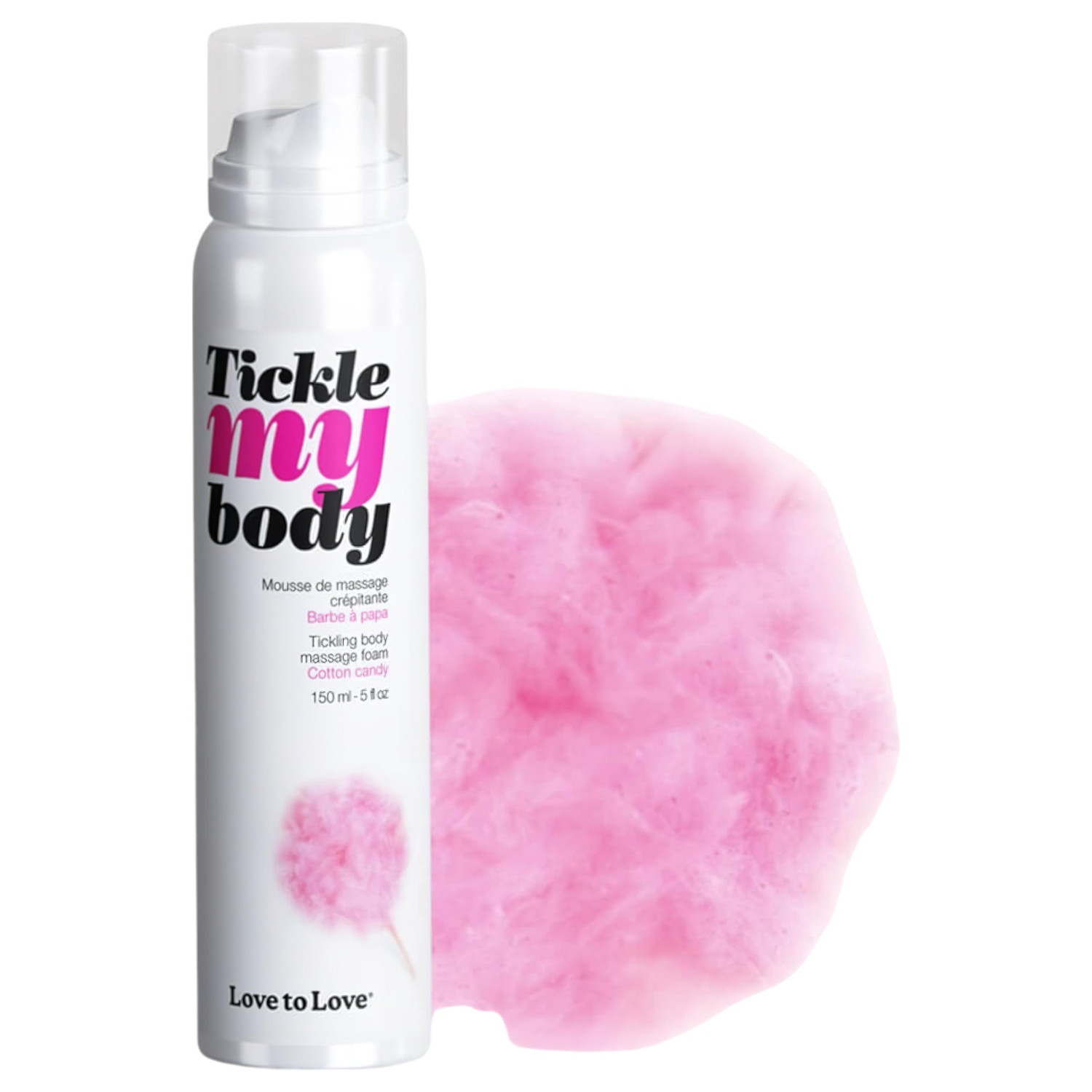 / Pošteklite moje telo - brniaca masážna pena - cukrová vata (150ml)