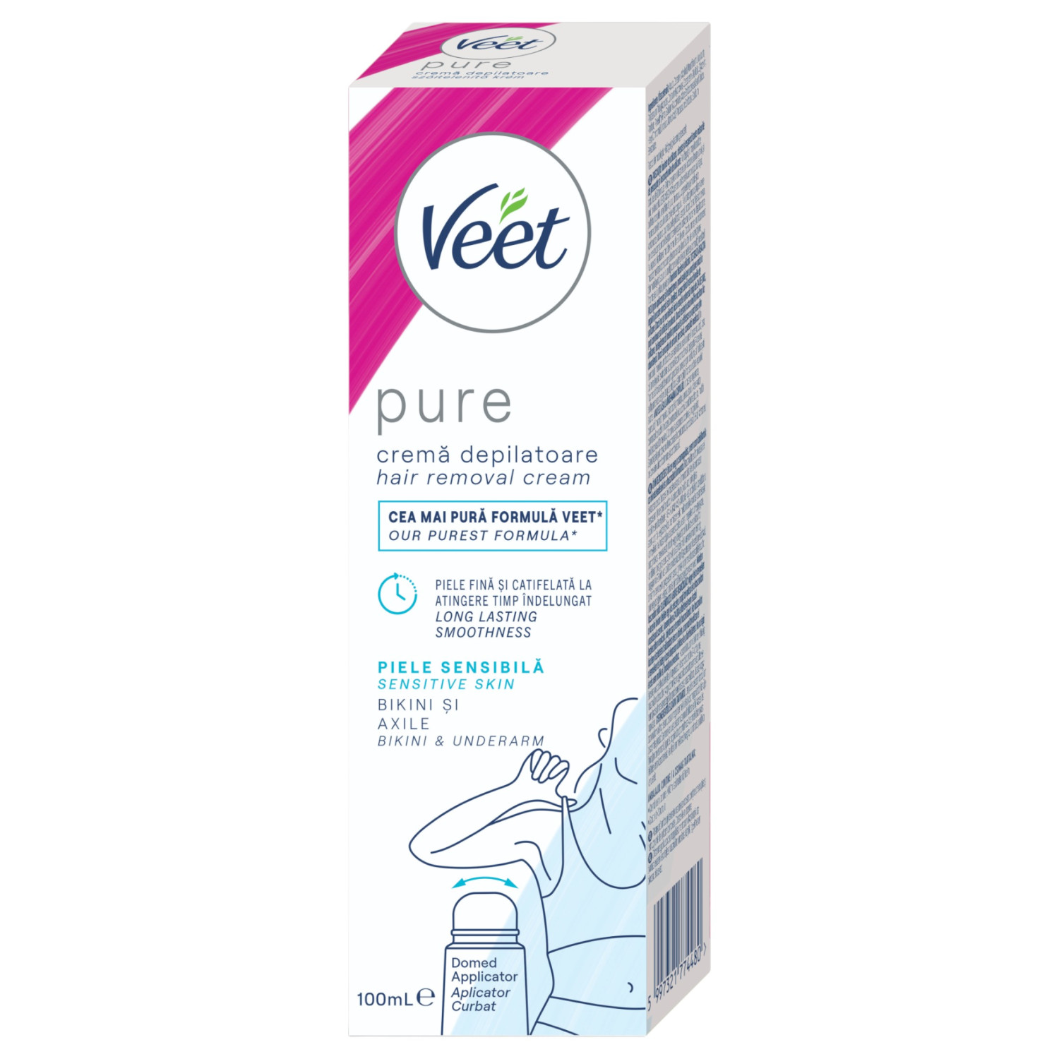 Veet Pure - depilačný krém na bikini líniu a podpazušie - citlivá pokožka (100ml)