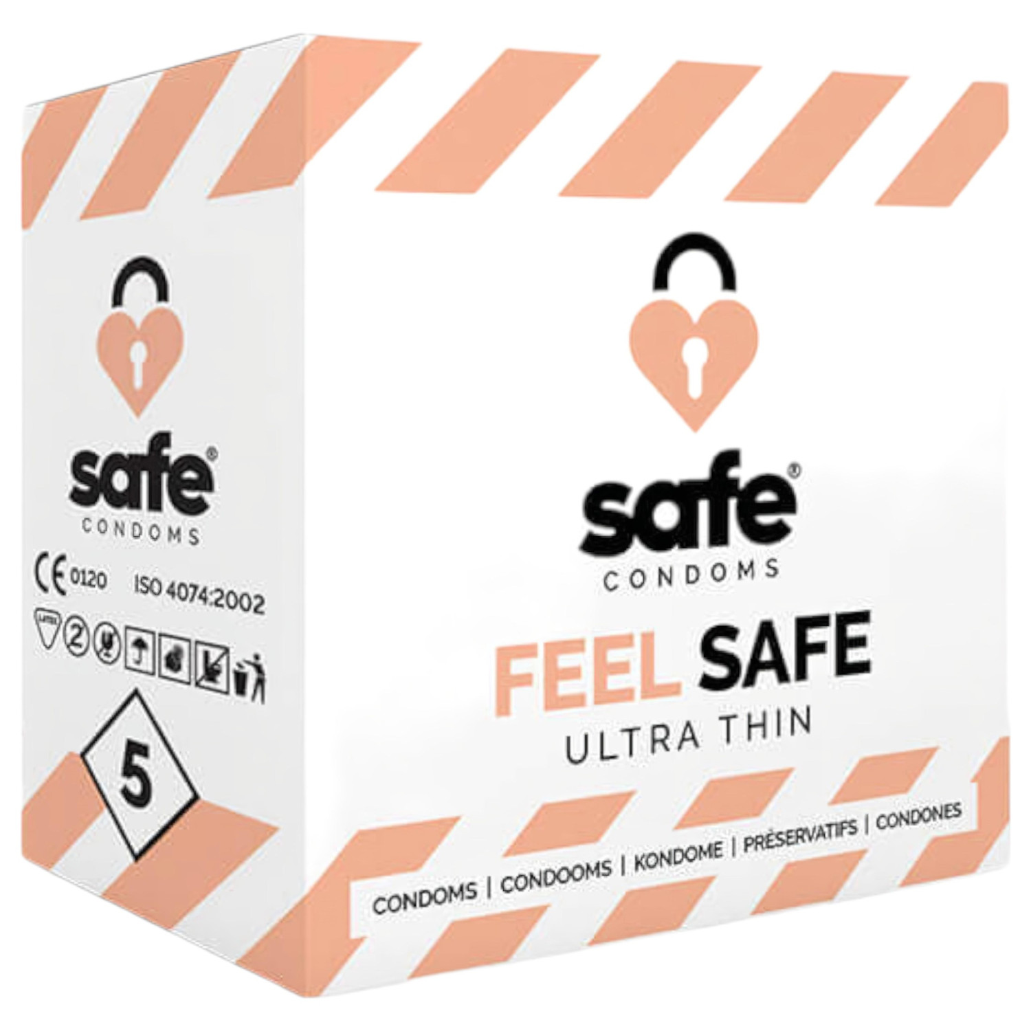 SAFE Feel Safe - extra tenké kondómy (5 ks)