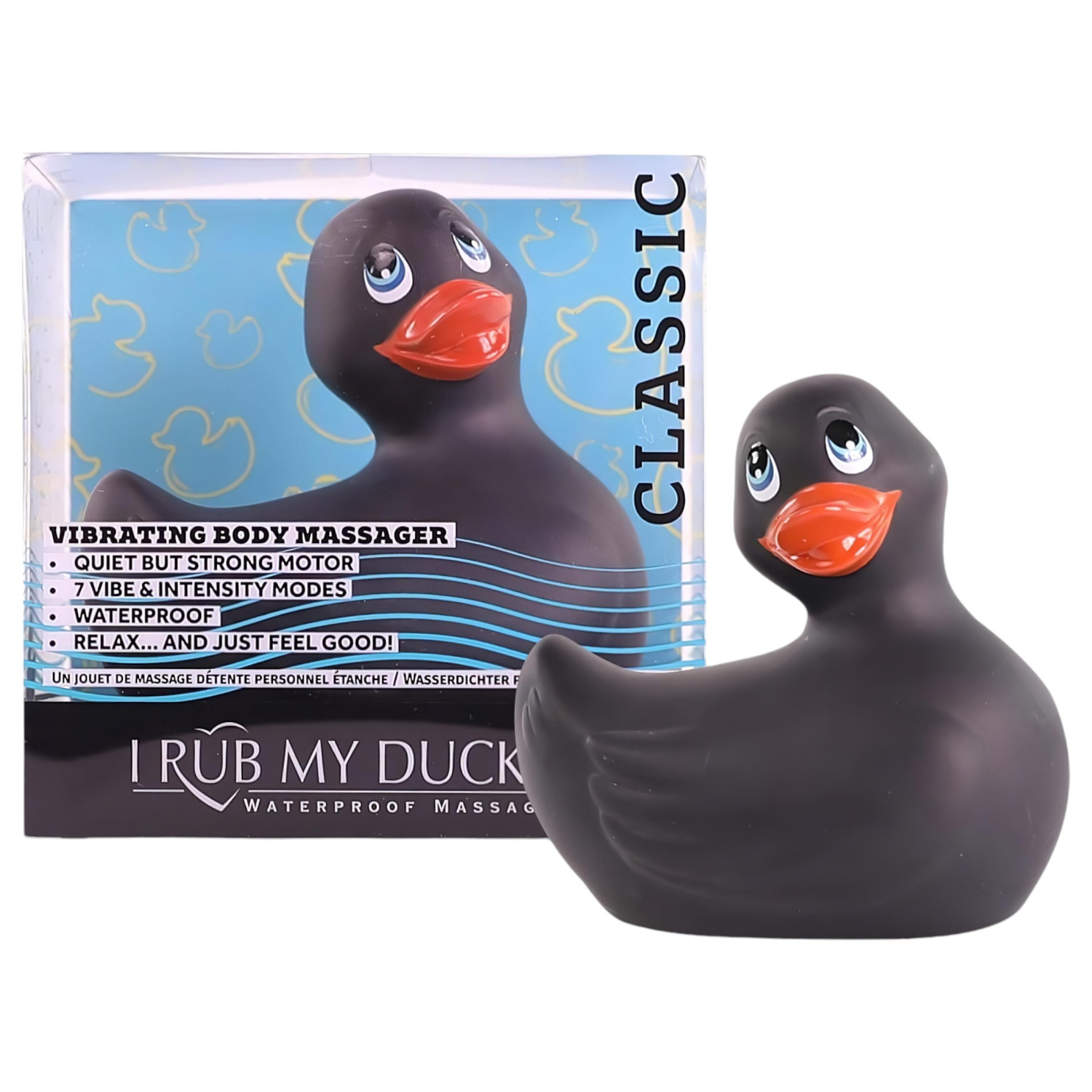 My Duckie 2.0 - vodotesný čierny vibrátor na klitoris