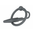 Obraz 5/5 - Penisplug - silikónový krúžok na žaluď s uretrálnym kužeľom (sivý)