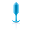 Obraz 2/5 - b-vibe Snug Plug 3 - dvojité guľôčkové análne dildo (180g) - modré