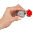 Obraz 6/7 - You2Toys Rose Butt Plug - hliníkové análny kolík 91 g (strieborné - červené)