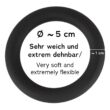 Obraz 6/6 - Black Velvet - silikónový krúžok na penis (čierny) - 5 cm