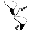 Obraz 4/9 - HOOKUP Plug - pruhované nohavičky s análnym dildom (čierne)