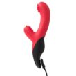 Javida Nubby - nabíjací vibrátor na stimuláciu klitorisu s drážkami (červeno-čierny)