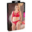 Obraz 1/5 - Cottelli - adjustable bra set with corset (red)