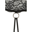 Obraz 7/8 - Cottelli - Rhinestone Metal Ring Underwear Set (Black)