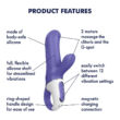 Obraz 7/7 - Satisfyer Magic Bunny - vodotesný, nabíjací vibrátor s ramienkom na klitoris (modrý)