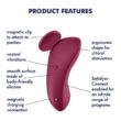 Obraz 10/10 - Satisfyer Sexy Secret - nabíjací, vodotesný smart vibrátor na klitoris (bordový)