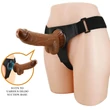 Univerzálny postroj s dildo, 17 cm - Čierny