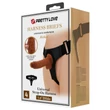 Univerzálny postroj s dildo, 17 cm - Čierny
