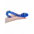 Obraz 5/6 - Christalino Champ - zahnuté sklenené dildo s bodom G (modré)