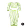 Obraz 8/9 - Ouch! - fluorescenčná sieťovaná sukňa a top (neónovo zelená)