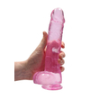 Obraz 7/7 - REALROCK - priesvitné realistické dildo - ružové (22cm)