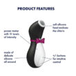 Obraz 6/7 - Satisfyer Penguin - nabíjací, vodotesný stimulátor klitorisu (čierno - biely)