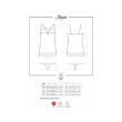 Obraz 5/5 - Obsessive Miamor - biela čipkovaná nočná košeľa s čipkovanými tangami (biela)