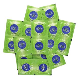 EXS Glow - vegánsky svietiaci kondóm (100ks)