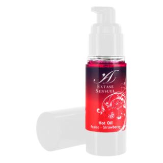 Extase Sensuel - hot oil strawberry - masážny olej s hrejivým účinkom - jahodový (30ml)