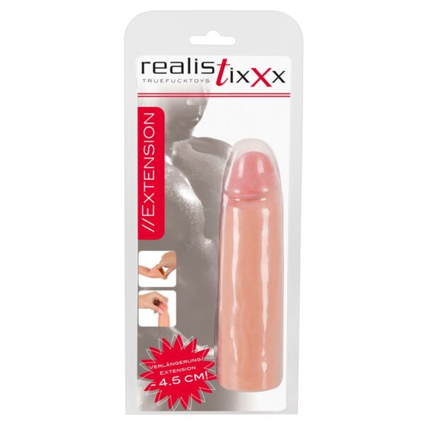 Realistixxx Extension 4.5 - návlek na penis - 16,5cm (telová farba)