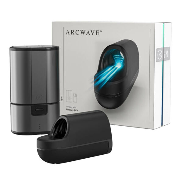 Arcwave Ion - vodotesný, nabíjací masturbátor s tlakovými vlnami pre mužov (čierny)