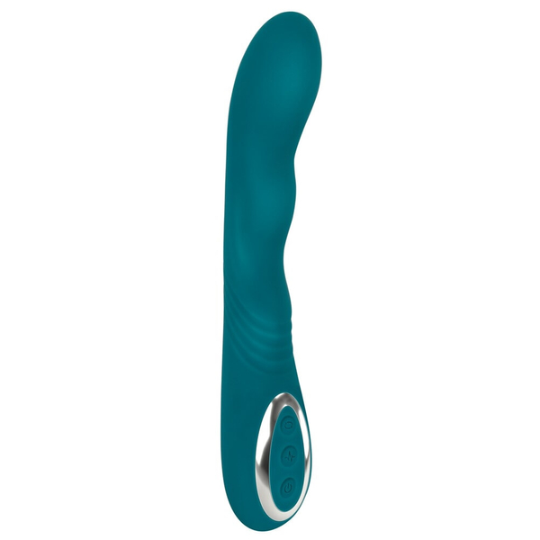 SMILE - rechargeable, waterproof rotating G-spot vibrator (green)