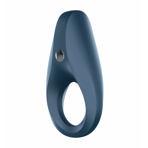 Satisfyer Rocket Ring - vodotesný, nabíjací krúžok na penis (sivo - modrý)
