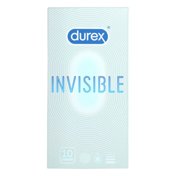 Durex Invisible Extra Thin - extra senzibilné kondómy (10ks)