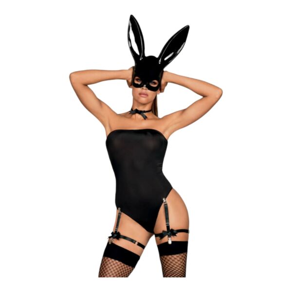Obsessive OB7008 Sexy Bunny - kostým zajačika (čierny)