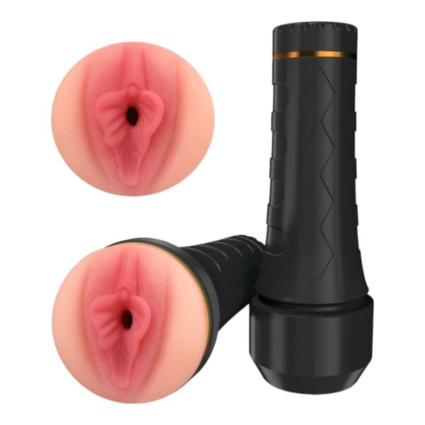 Tracys Dog Cup - masturbátor realistická vagína v púzdre (čierno-telová farba)