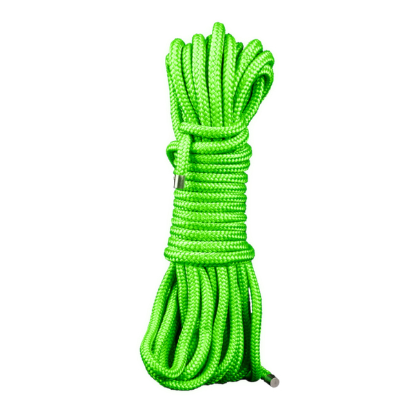 Ouch! - svietiace bondage lano - 5 m (zelené)