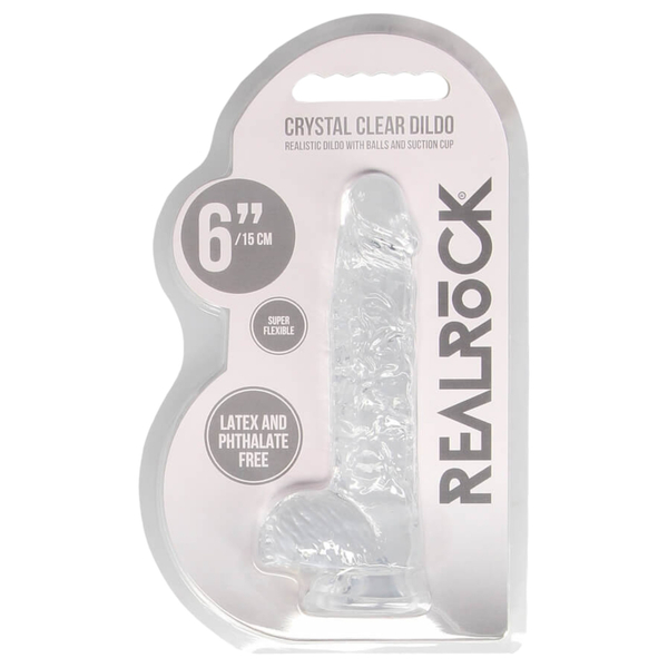 REALROCK - priesvitné realistické dildo - vodočisté (15cm)