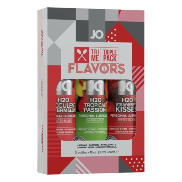 JO System Flavors - súprava ochutených lubrikantov (3ks)