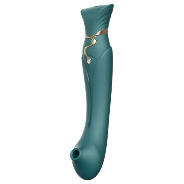ZALO Queen - dobíjací vibrátor na bod G a klitoris s pulznou vlnou (zelený)
