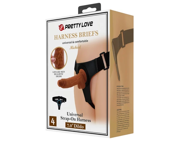 Univerzálny postroj s dildo, 17 cm - Čierny